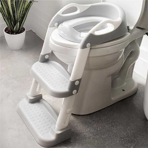 Joolbaby Ready, Step, Go! Potty Ladder/Potty Training Seat with 2-Step Ladder for Toddlers - New