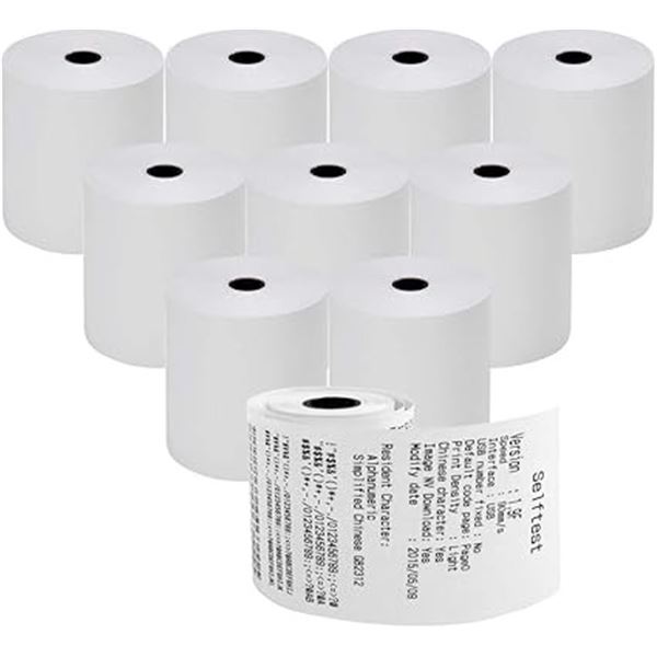 10-Rolls of Thermal Receipt Paper 3.125" x 230FT Per Roll; Cash Register Rolls/Receipt Rolls - New