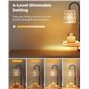 Image 6 : Electric Candle Warmer Lamp w/ Glass Shade & Walnut Wood Base, 2x Bulbs Included, Adjustable Height