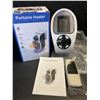Image 1 : Portable Electric Heater (500W) With Remote - Plugs Into Outlet; 2-Speeds, Timer Function - New