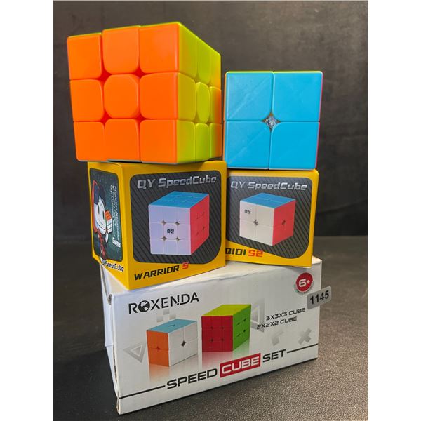 2-Pack Roxenda Speed Cube Set - Rubix Speed Puzzle Cubes (Includes 3x3 & 2x2 Cubes) - New!