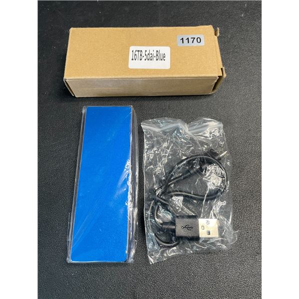 16TB Blue Portable USB Flash Storage Device - New