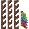 Image 1 : 9PCS Brown Wooden Hat Racks; Wall-Mounted Hat Storage Organizers/Vertical Hat Racks - New!