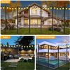 Image 3 : 4-Pack 10FT String Light Poles; Metal Light Poles for Outdoor String Lights - New!