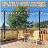 Image 5 : 4-Pack 10FT String Light Poles; Metal Light Poles for Outdoor String Lights - New!