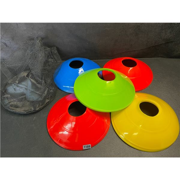 32PCS Colorful Field Markers/Soccer Disc Cones/Parking Cones (5 Colours/6PCS Each) New