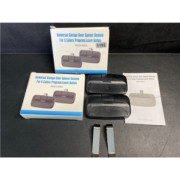 Lot of 4 Universal Garage Door Remotes - Compatible with Liftmaster/Craftsman/Chamberlain etc. - New