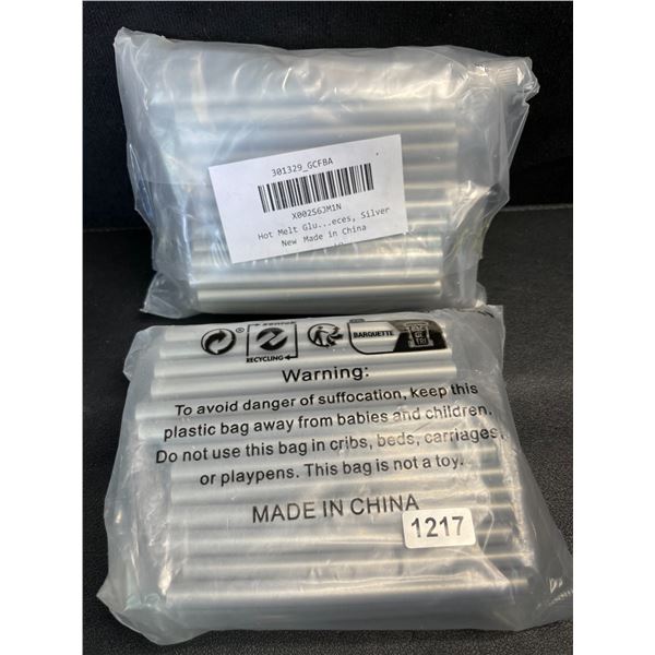 2 Packs of Silver Colored Hot Melt Glue Gun Sticks - For Crafting/DIY - New