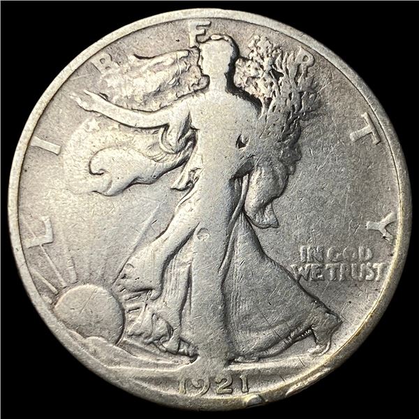 1921-D Silver Walking Liberty Half Dollar  NICELY CIRCULATED