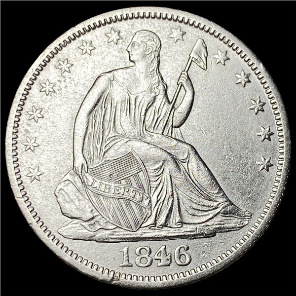 1846-O Silver Seated Liberty Half Dollar  CLOSELY UNCIRCULATED