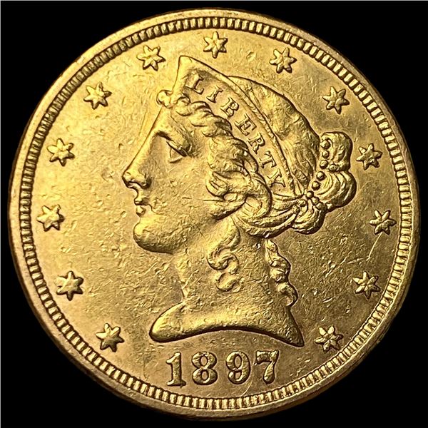 1897 Gold $5 Liberty Head Half Eagle  UNCIRCULATED