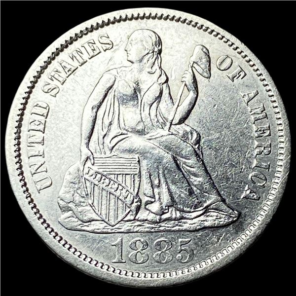 1885 Seated Liberty Dime CHOICE AU