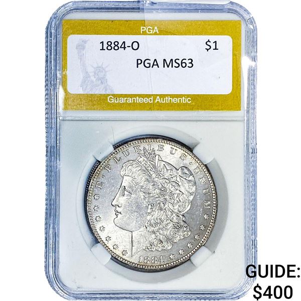 1884-O Morgan Silver Dollar PGA MS63