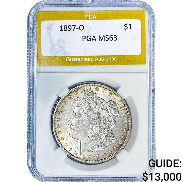 1897-O Morgan Silver Dollar PGA MS63