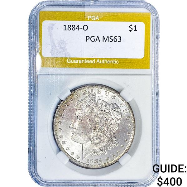 1884-O Morgan Silver Dollar PGA MS64