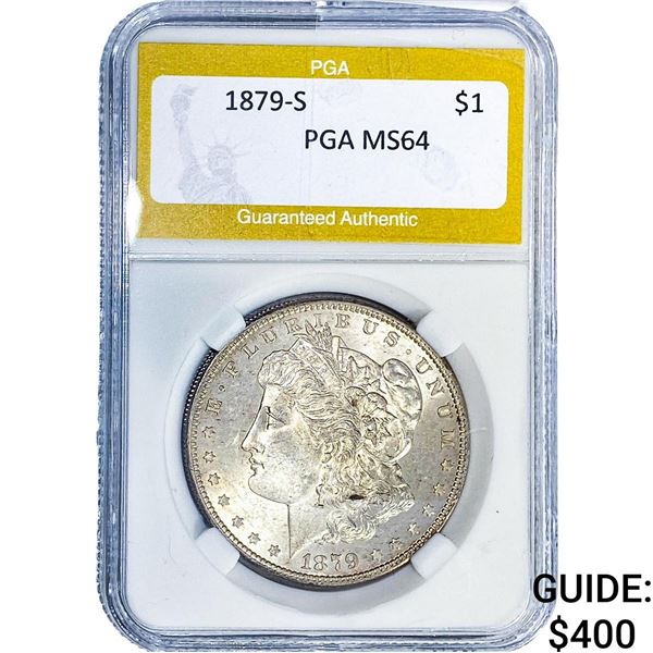1879-S Morgan Silver Dollar PGA MS64