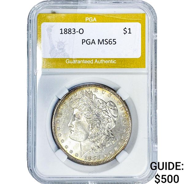 1883-O Morgan Silver Dollar PGA MS65
