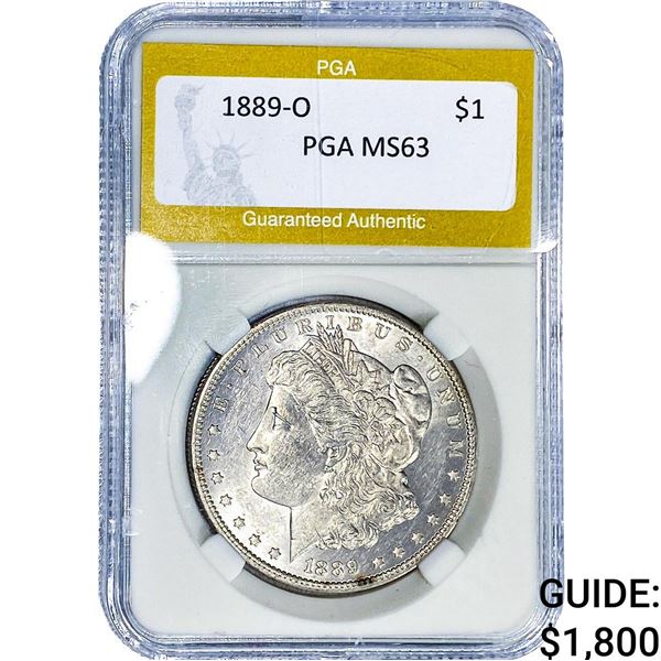 1889-O Morgan Silver Dollar PGA MS63