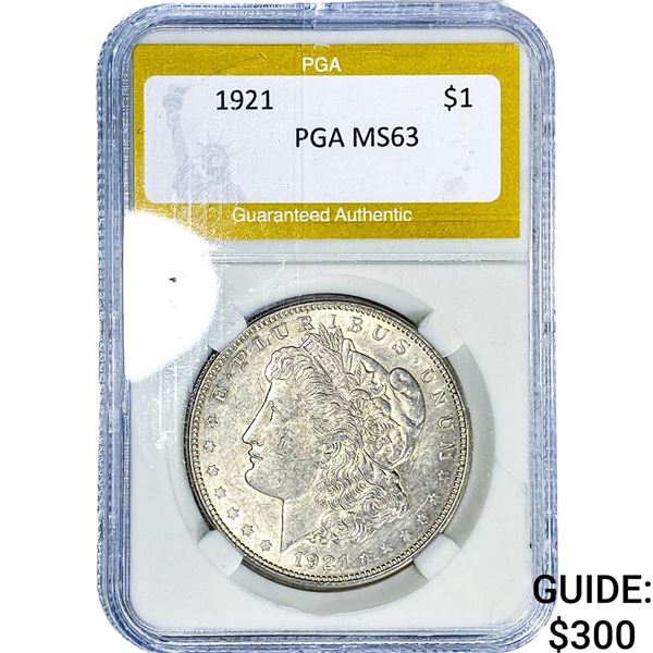 1921 Morgan Silver Dollar PGA MS63