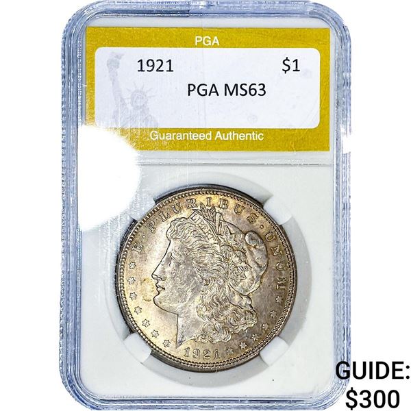 1921 Morgan Silver Dollar PGA MS63