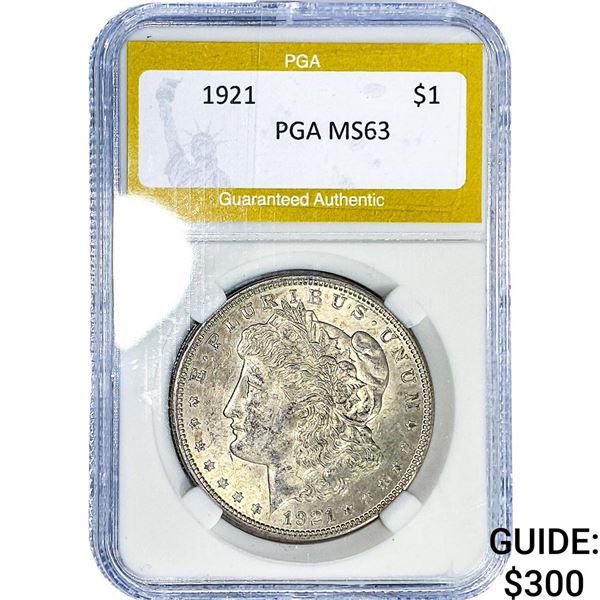 1921 Morgan Silver Dollar PGA MS63