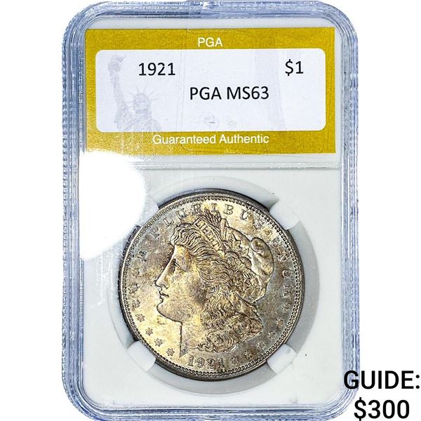 1921 Morgan Silver Dollar PGA MS63