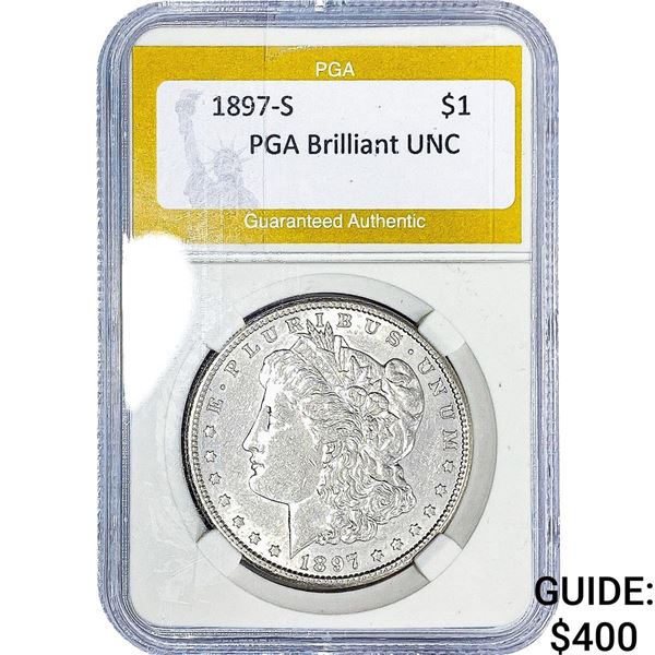 1897-S Morgan Silver Dollar PGA Brilliant UNC