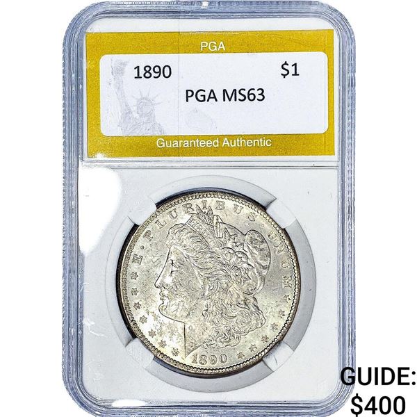 1890 Morgan Silver Dollar PGA MS63