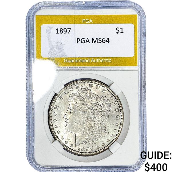 1897 Morgan Silver Dollar PGA MS64
