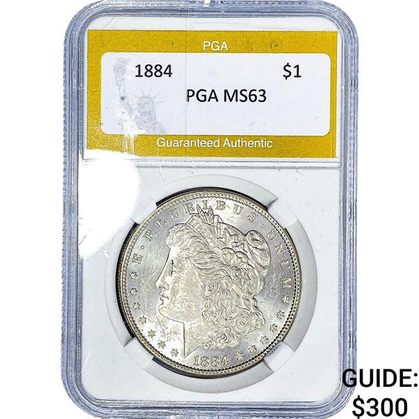 1884 Morgan Silver Dollar PGA MS63