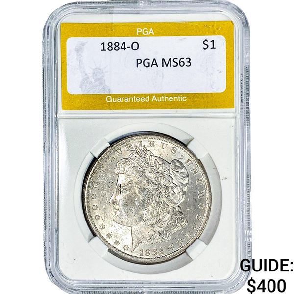 1884-O Morgan Silver Dollar PGA MS63