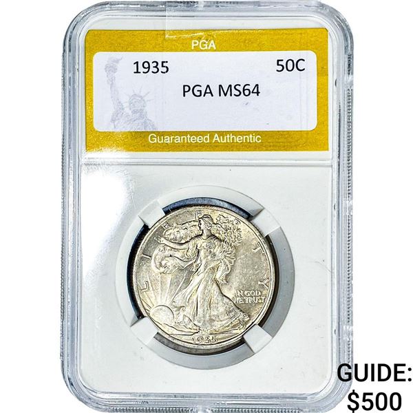 1935 Walking Liberty Half Dollar PGA MS64