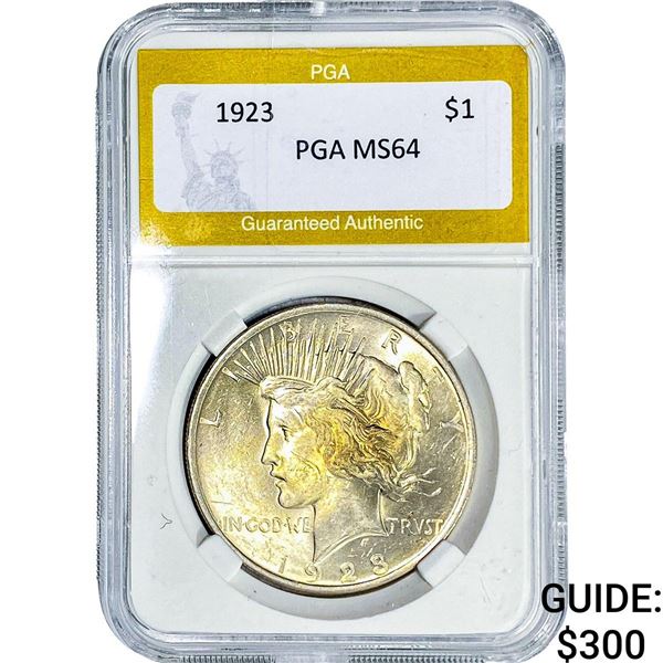 1923 Silver Peace Dollar PGA MS64