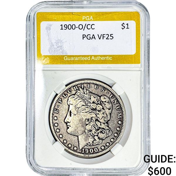1900-O/CC Morgan Silver Dollar PGA VF25