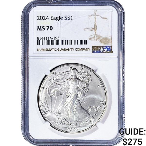 2024 Silver Eagle NGC MS70