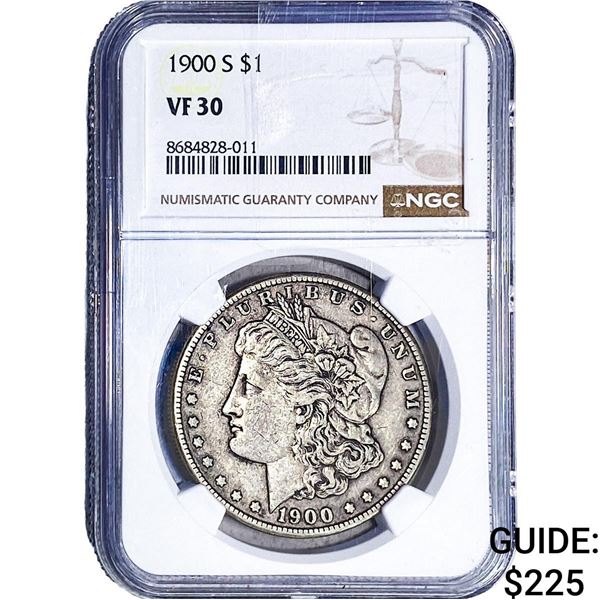 1900-S Morgan Silver Dollar NGC VF30