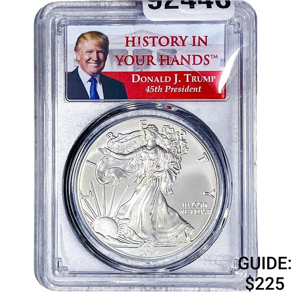 2017 Silver Eagle PCGS MS69 Trump
