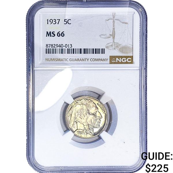 1937 Buffalo Nickel NGC MS66