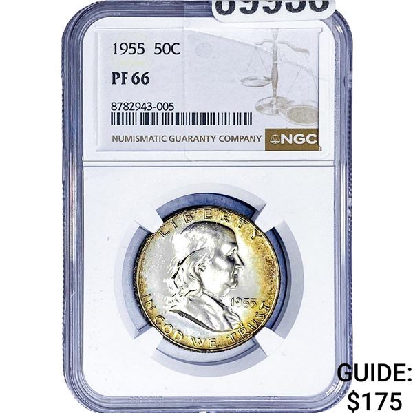 1955 Franklin Half Dollar NGC PF66