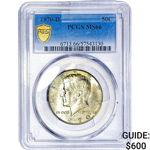 1970-D Kennedy Half Dollar PCGS MS66