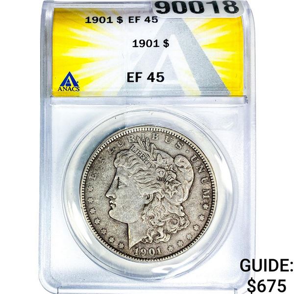 1901 Morgan Silver Dollar ANACS EF45