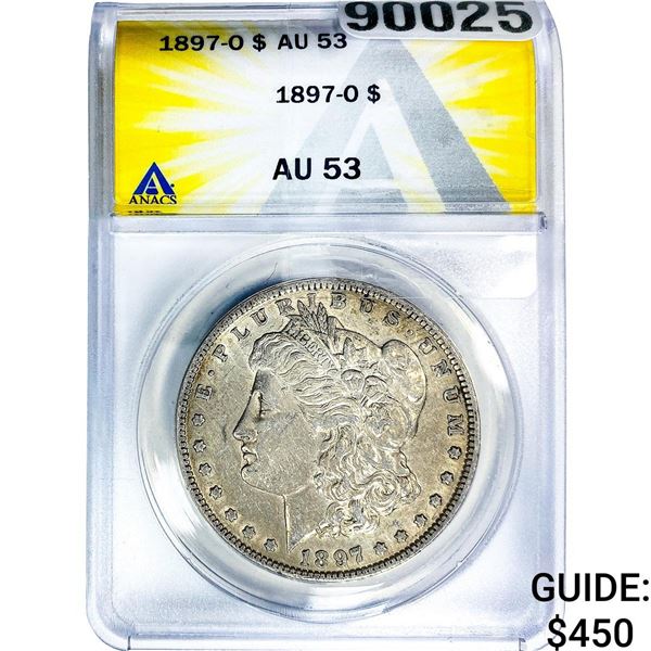 1897-O Morgan Silver Dollar ANACS AU53