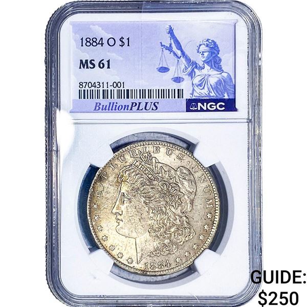 1884-O Morgan Silver Dollar NGC MS61