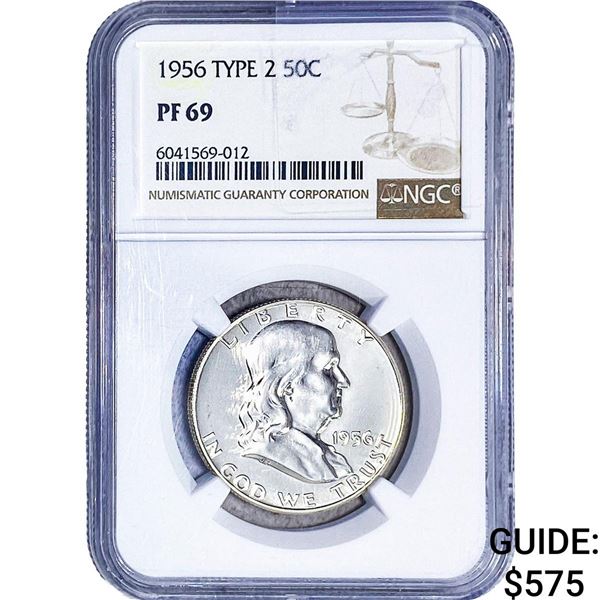 1956 Franklin Half Dollar NGC PF69 Type 2