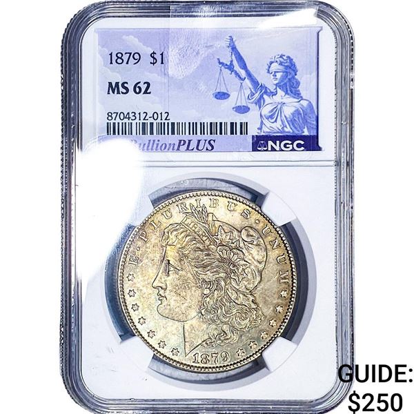 1879 Morgan Silver Dollar NGC MS62