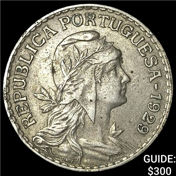1929 Portugal Copper Nickel 1 Escudo