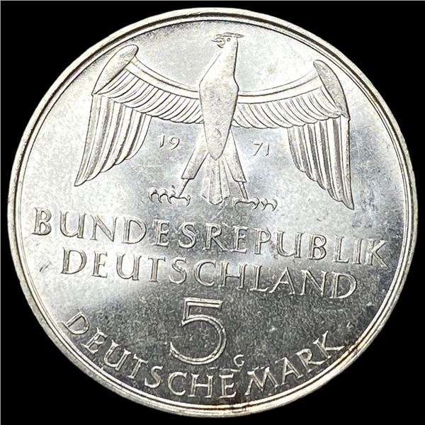 1971G West Germay Silver 5 Mark