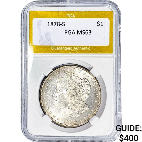 1878-S Morgan Silver Dollar PGA MS63