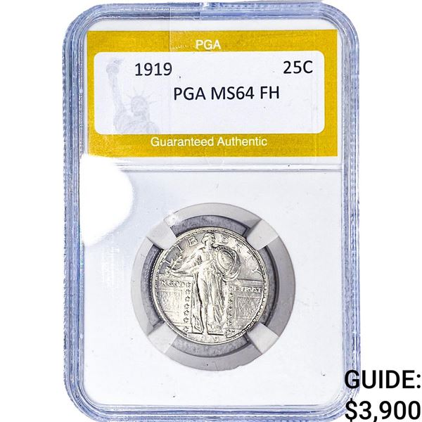 1919 Standing Liberty Quarter PGA MS64 FH