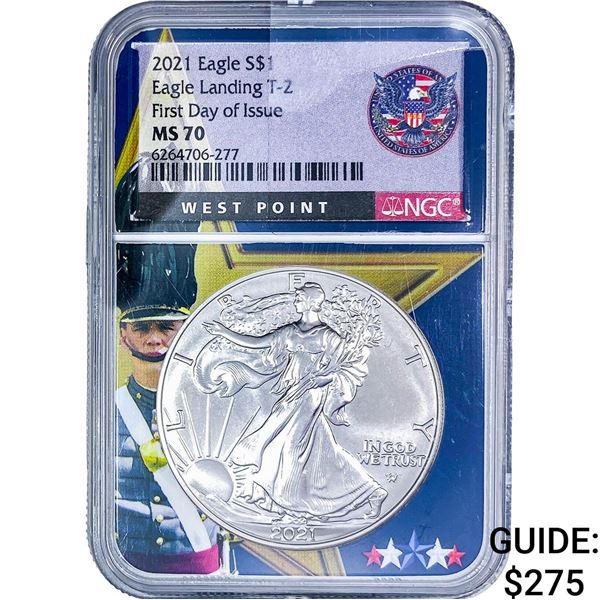 2021 Silver Eagle NGC MS70 Type 2